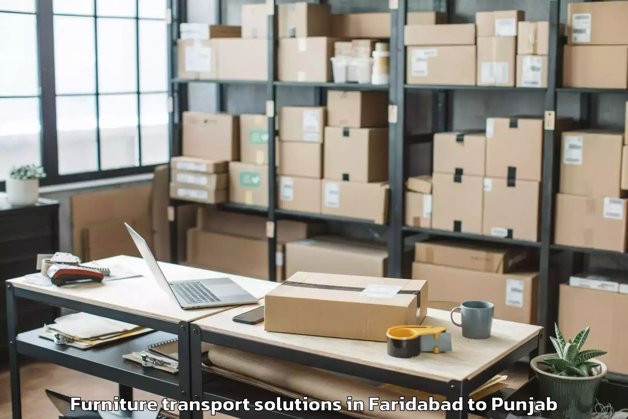 Book Your Faridabad to Vr Mall Punjab Furniture Transport Solutions Today